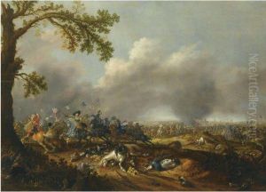 The Battle Of Lutzen, With Gustav Ii Adolf Of Sweden