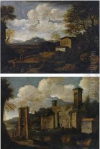 A View Of A Gate Of A Fortified
Town With Herdsmen And Sheep Approaching, In A Hilly Southern Landscape A View Of A Gate Of A Fortified
Town With Herdsmen And Sheep Approaching, In A Hilly Southern Landscape