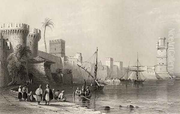 Harbour of Rhodes, Greece - view 1