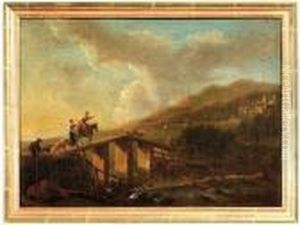A Bridge And Shepherds by Jan Asselyn