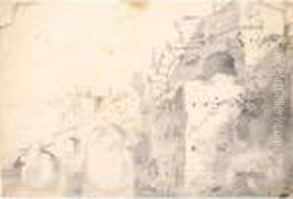 Recto
: Study Of Roman Ruins - view 1