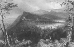 The Two Lakes and the Mountain House on the Catskills, 1838 by William Henry Bartlett
