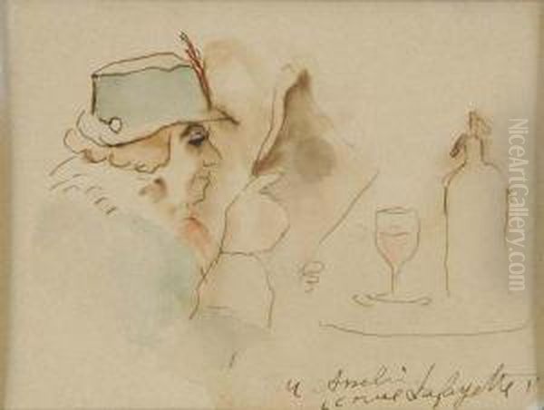 Femme Au Cafe, Rue Lafayette - view 1