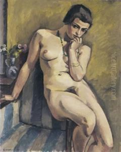 Weiblicher Akt In Einem Interieur. by Maurice Asselin