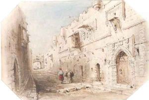 Knight Street, Rhodes by William Henry Bartlett