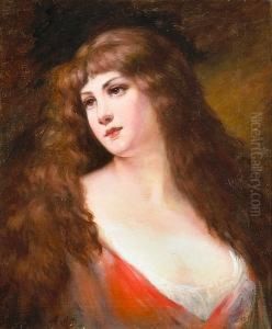 A Portrait Of An Auburn-haired Beauty