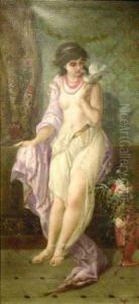 Woman With Dove - view 1