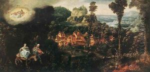 The Flight into Egypt by Herri met de Bles