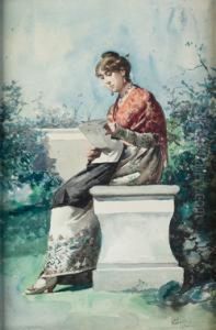 "joven Leyendo". by Enrique Atalaya Gonzalez