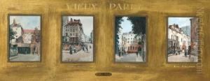 Vieux Paris
Cuatro Oleos Sobre Carton by Enrique Atalaya Gonzalez