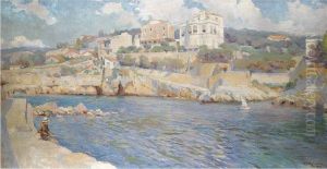 Near Cap D'ail, Cote D'azur by Charles Garabed Atamian