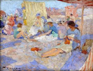 Scene De Plage. by Charles Garabed Atamian
