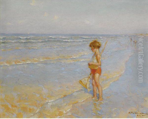 Playing On The Beach - view 1