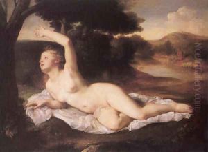 Nyugvo Pszyche (Venusz és Faun), 1850-55 by Karoly Brocky