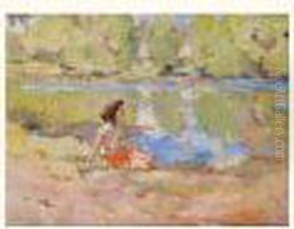 Jeune Fille Au Bord De L'eau - view 1