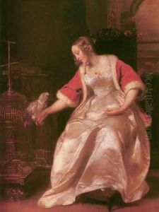 Does He Love Me - after 1847 by Karoly Brocky