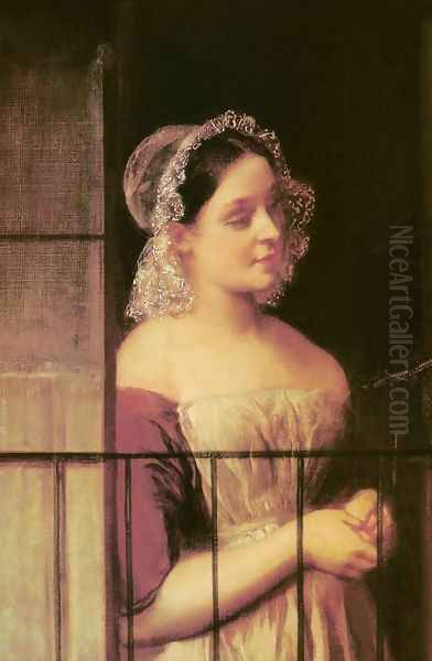 Ablaknal allo no, 1850 - view 1