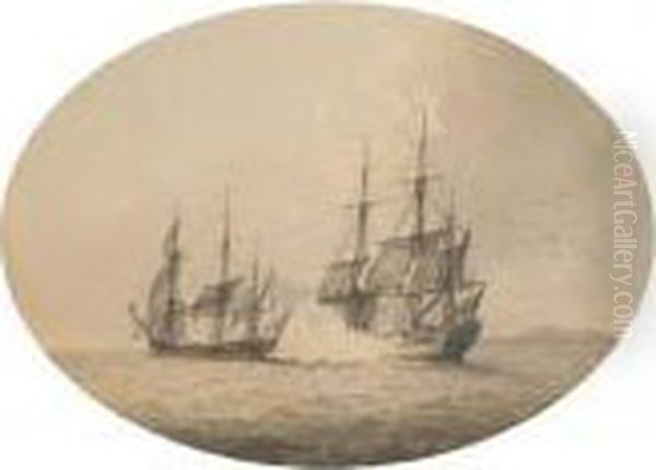 Moored Boats In A Harbour; Encounter At Sea - view 1