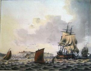 Vessels Off Dover by Samuel Atkins