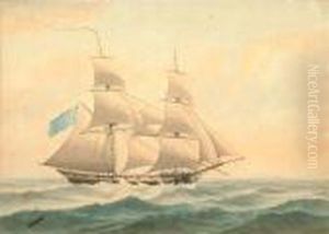 Portrait Of Theorestes Sloop Of War by Samuel Atkins