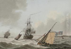 Frigates Of The Royal Navy Off Torbay, Devon
