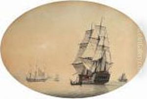 Servicing Ships Of The Fleet Offshore by Samuel Atkins
