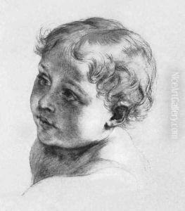 Gyermekfej-2, 1850 by Karoly Brocky
