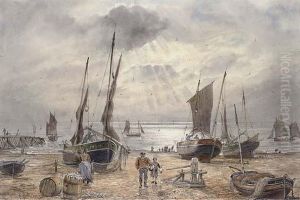 The Shoreham Fishing Fleet Returning At The End Of The Day by William Edward Atkins