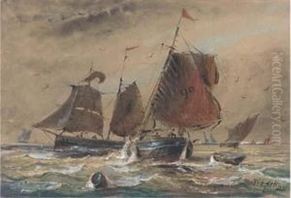 Fishing Boats In Close Quarters In The Channel - view 1