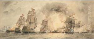The Battle Of Trafalgar by William Edward Atkins