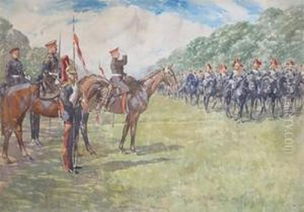 Reviewing The Household Cavalry In Hydepark - view 1