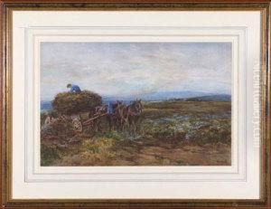 "loading Turnips" - A Horsecart In A Field