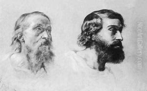 Szakallas ferfifejek, 1840