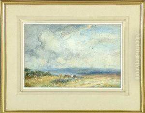 A Yorkshire Landscape With Cattle Grazing Below A Summer Sky A Yorkshire Landscape With Cattle Grazing Below A Summer Sky