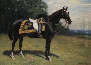Portrait Of A Black Horse by John Atkinson