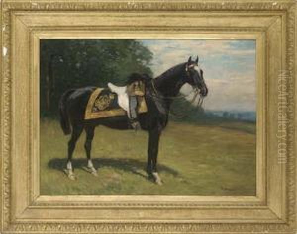 A Regimental Horse Of The 1st Life Guards, In An Extensivelandscape - view 1