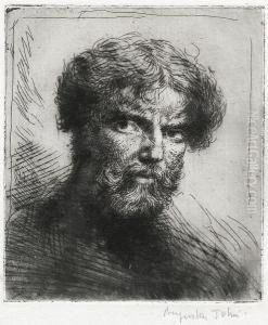 Portrait Of The Artist (campbell Dodgson 8) by John Augustus Atkinson