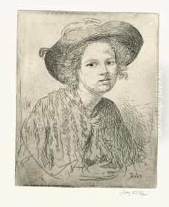 Anne With A Lace Shawl (campbell Dodgson 46) by John Augustus Atkinson