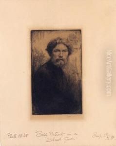 Self Portrait In A Black Gown by John Augustus Atkinson