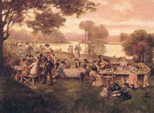 Luncheon on the grass by Carlo Brancaccio