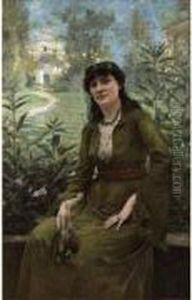 Elegante Turque Dans Un Jardin