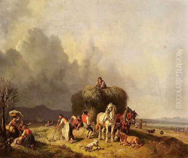 Loading The Hay-Wagon - view 1