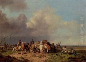 The Horse Round-Up by Heinrich Burkel