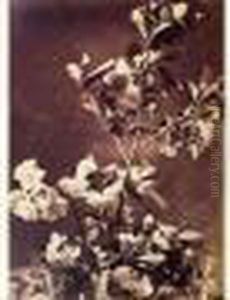Etude De Cerisier En Fleurs - Vers 1865 by Charles Aubry