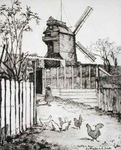 Moulin de la Galette, from 'Du Ier au XXeme- Les Arondissements de Paris...', 1903 by Eugene Bejot