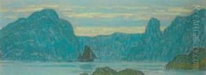 Belle-ile : Voiliers A Goulphar by Jean-Francis Auburtin