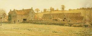 The Old Tithe Barn and Farm House near Bradford-on-Avon, 1878 by George Price Boyce