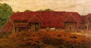 The Old Barn At Whitchurch by George Price Boyce