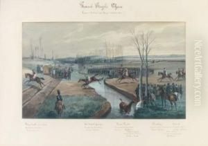 Steeple Chase Couru A La Marche Le 09/04/1854