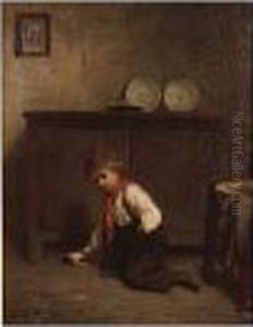 Child With Dol by Joseph-Athanase Aufray